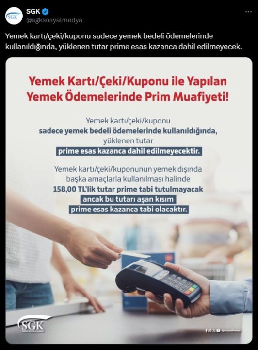 Yemek kartı ile market alışverişi yapılabilecek mi? SGK'dan açıklama geldi - 2. Resim