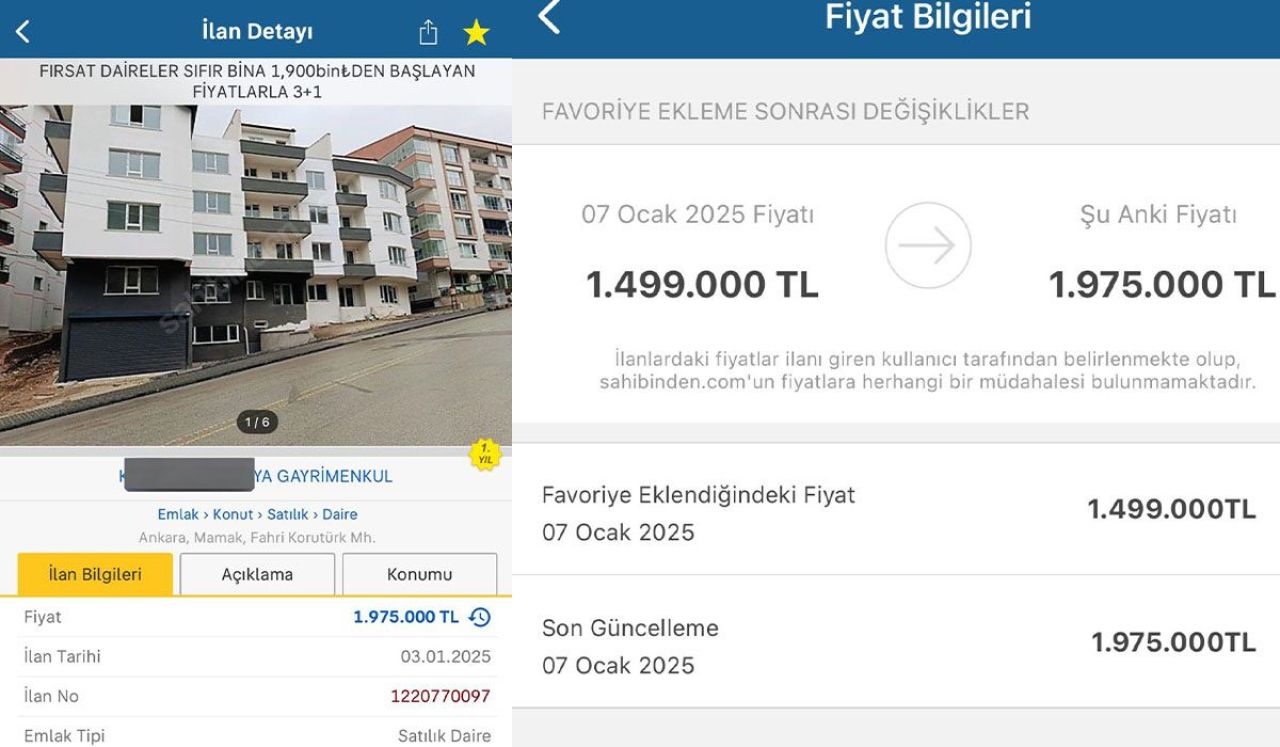 Düşük faizli konut kredisi söylentisi sonrası ev fiyatları uçtu! Aynı gün içinde 500 bin TL artan ev fiyatı gündem oldu - 2. Resim