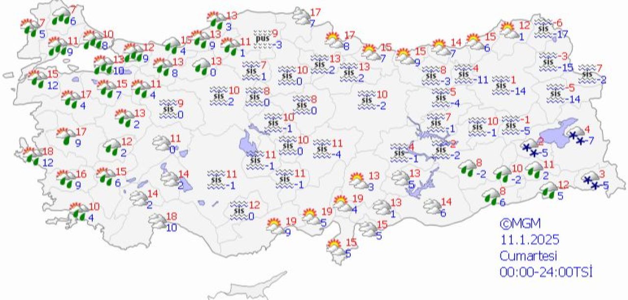 Yarın hava nasıl olacak? 11 Ocak Cumartesi hava durumu tahmini - 1. Resim