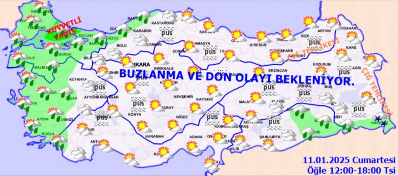 Kar soğuğu başladı: Hava bir anda değişti, haritalar karı gösterdi! İşte 11 Ocak Cumartesi hava durumu - 2. Resim