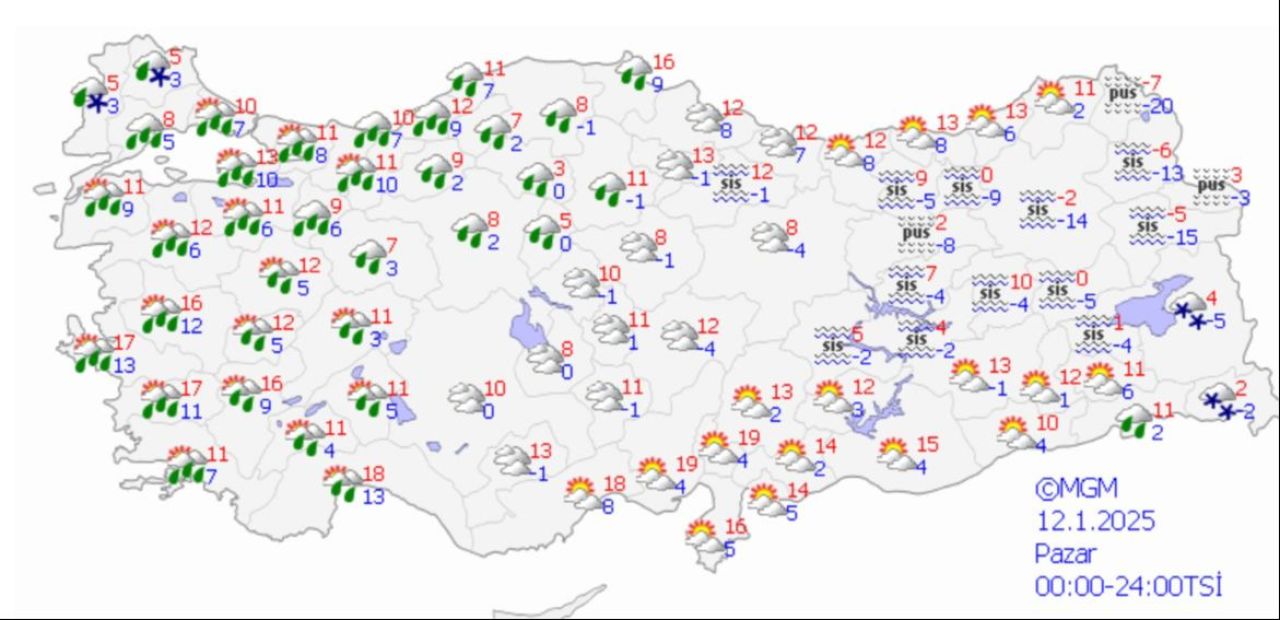 Kar soğuğu başladı: Hava bir anda değişti, haritalar karı gösterdi! İşte 11 Ocak Cumartesi hava durumu - 3. Resim