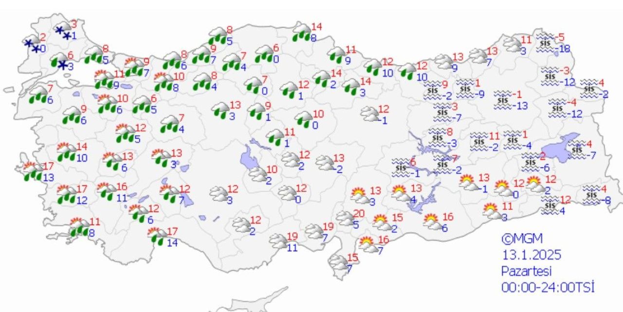 Kar soğuğu başladı: Hava bir anda değişti, haritalar karı gösterdi! İşte 11 Ocak Cumartesi hava durumu - 4. Resim