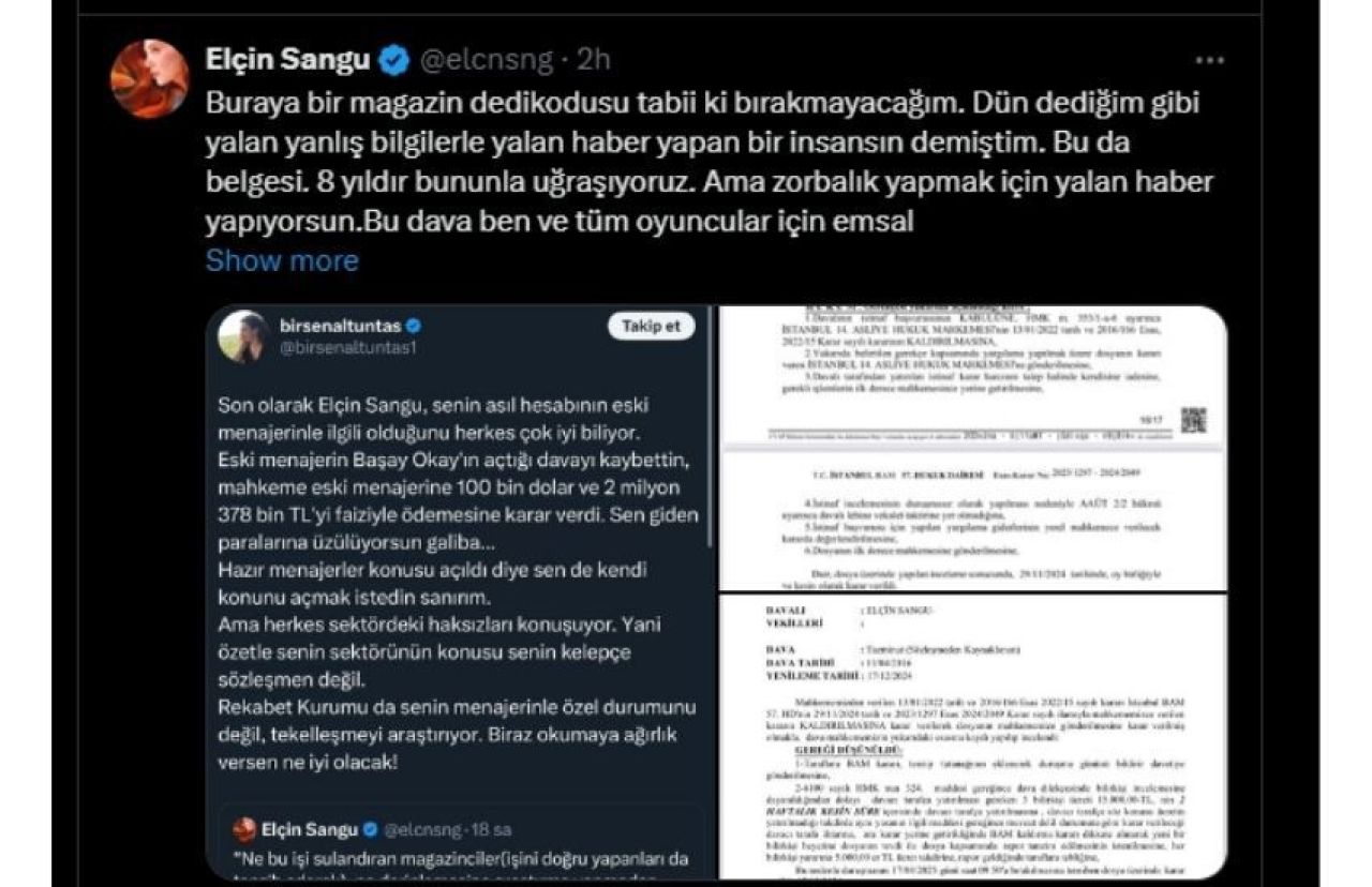 Elçin Sangu ile Birsen Altuntaş birbirine girdi!''Sürprizim var'' dedi, belge paylaştı - 1. Resim