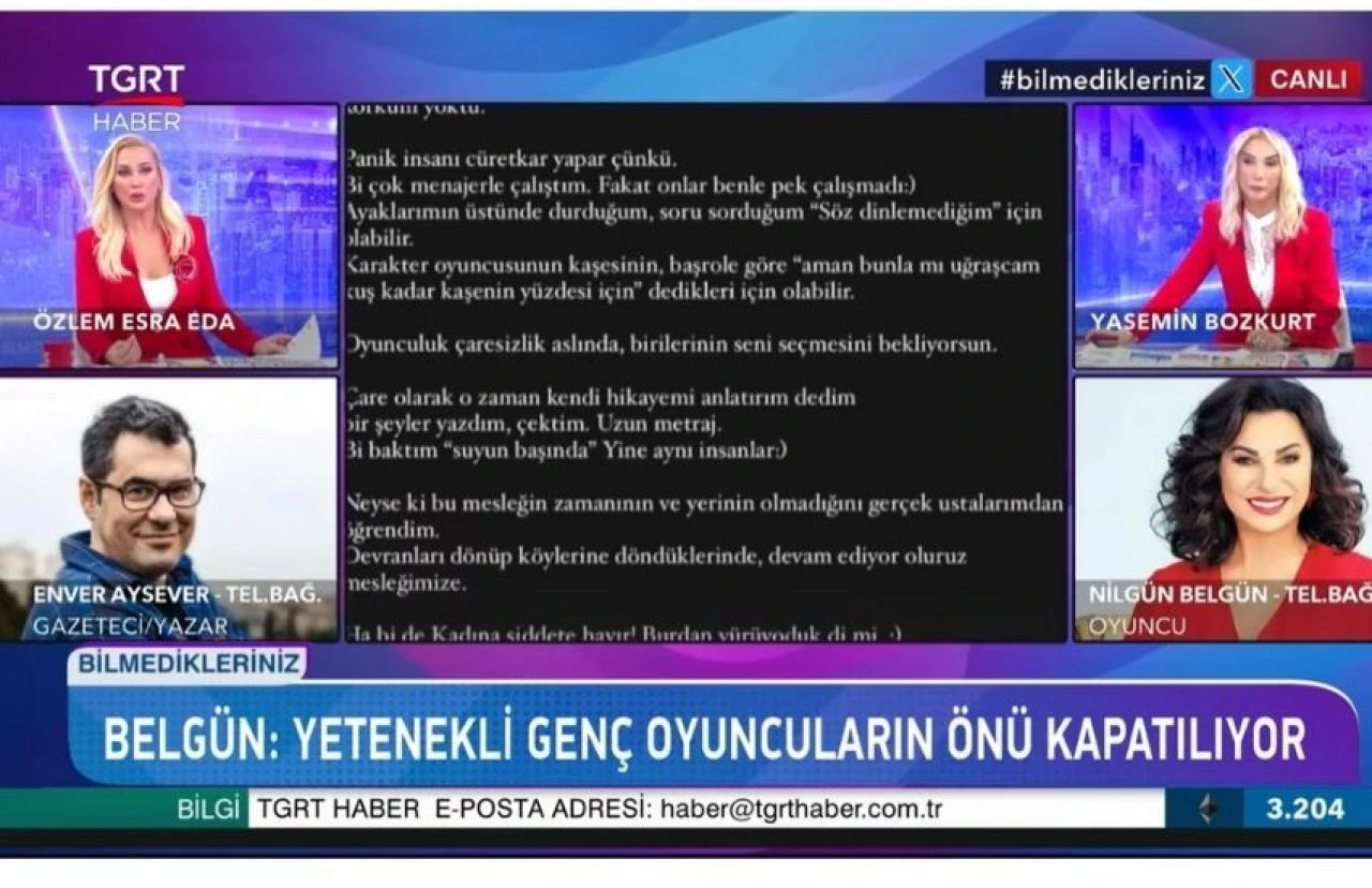 Enver Aysever ve Nilgün Belgün TGRT Haber canlı yayında! Tekelleşme iddialarına sert çıktılar: Benim de başıma geldi - 2. Resim