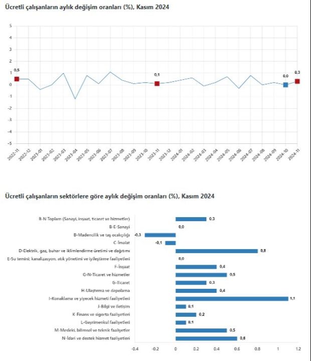 Sanayi, inşaat ve ticaret ve hizmet sektörlerinde ücretli çalışan sayısı arttı - 2. Resim