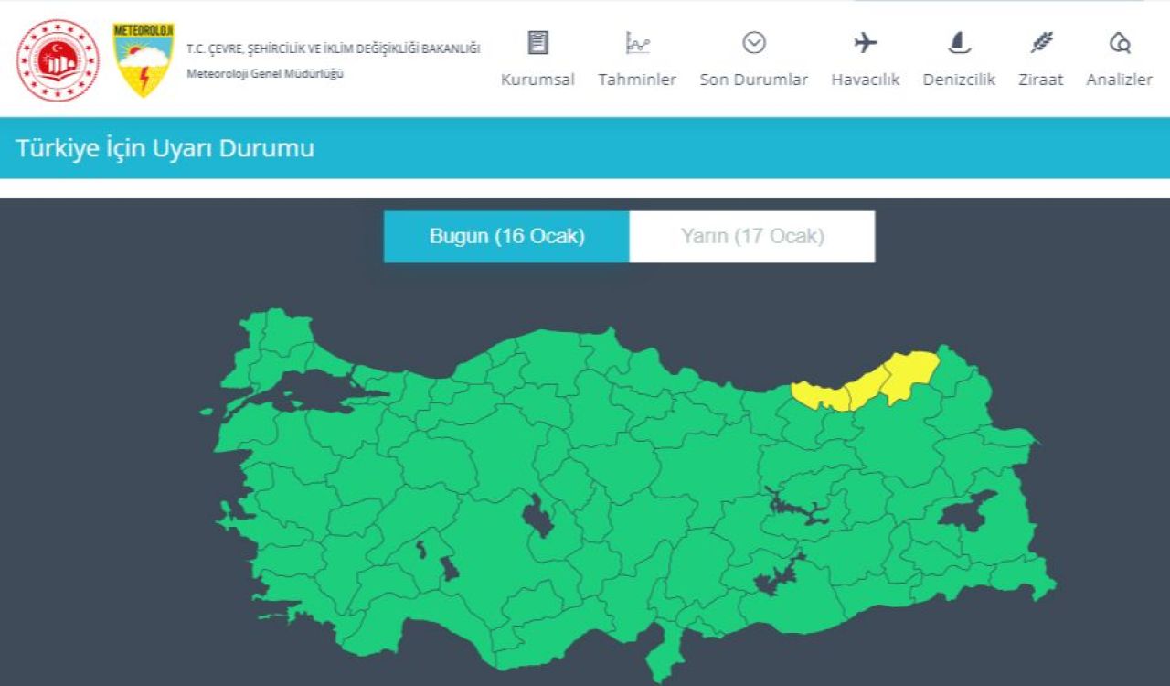 Meteoroloji'den son dakika kar alarmı! 3 il için sarı kodlu duyuru yapıldı | 16 Ocak hava durumu - 2. Resim