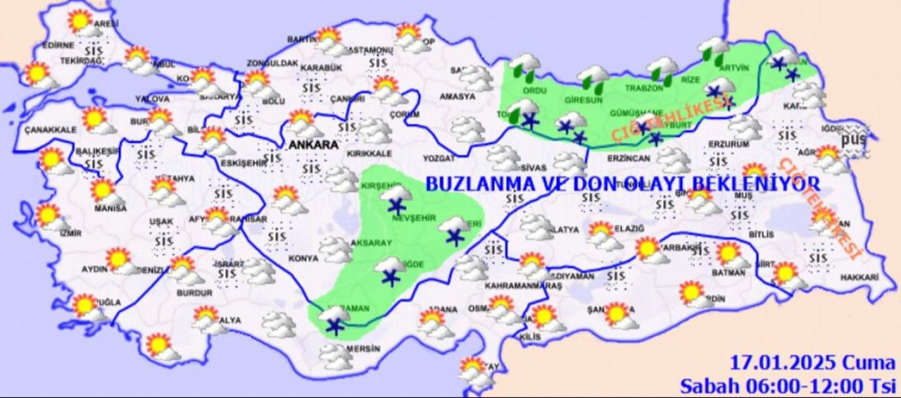 Meteoroloji hafta sonu hava durumu raporunu yayımladı! Pus, yağış, kar uyarısı bir arada! - 4. Resim