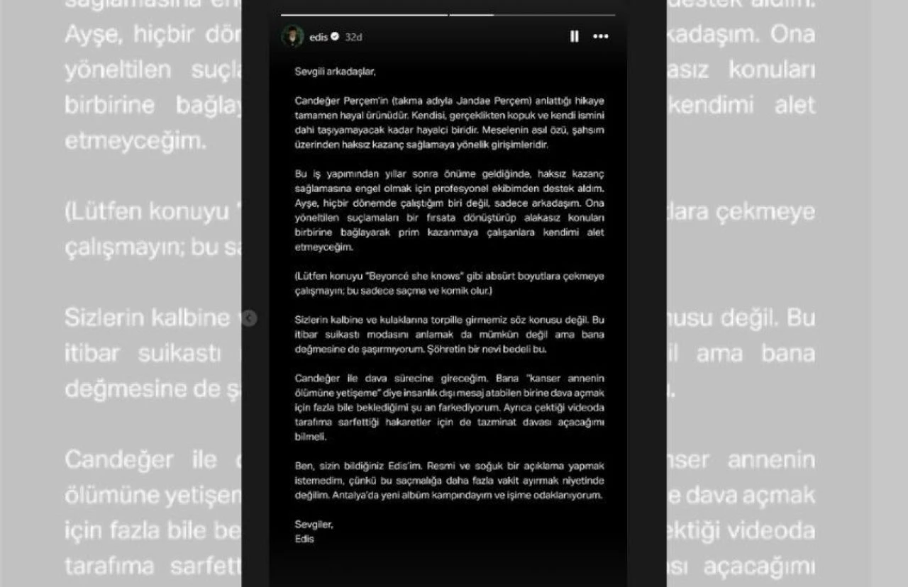 Oyuncu Jandae Perçem'den Ayşe Barım ile Edis hakkında şok iddialar!