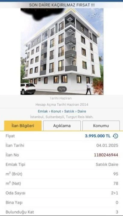 Fırsatçılar pozisyon aldı! Konut kredisi faizine bağlı zam uyarısı ev ilanlarında yer almaya başladı - 3. Resim