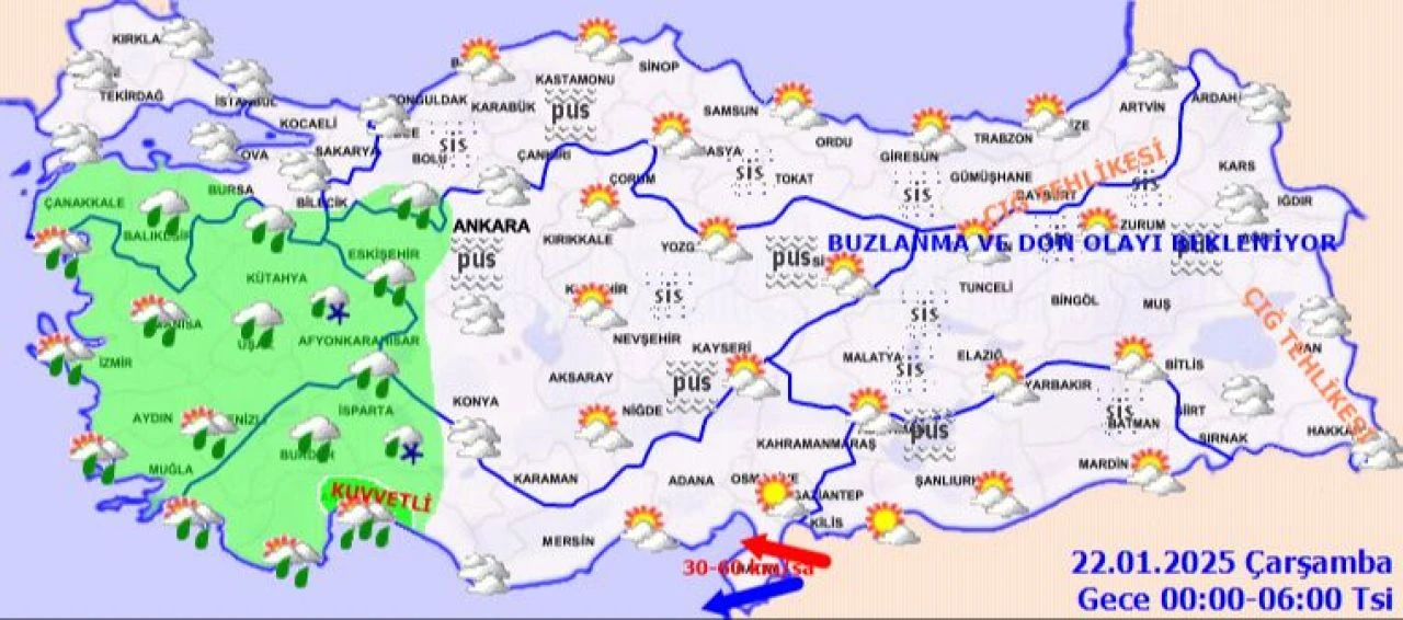 Meteoroloji'den sağanak yağış uyarısı! Bu bölgelere dikkat! İşte 21 Ocak 2025 il il hava durumu - 4. Resim