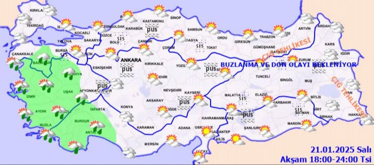 Meteoroloji'den sağanak yağış uyarısı! Bu bölgelere dikkat! İşte 21 Ocak 2025 il il hava durumu - 3. Resim