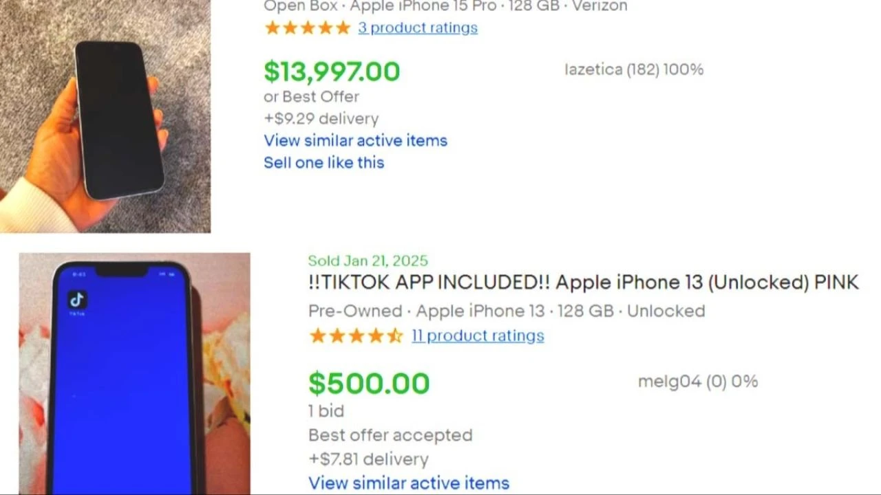 Bu kadarı da pes dedirtti! TikTok yüklü telefonlar binlerce dolardan satışta - 1. Resim