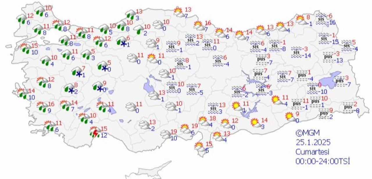 Yarın İstanbul’da yağmur var mı? 25 Ocak Cumartesi hava durumu raporu - 1. Resim