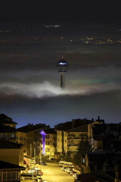 Ankara'da rüya gibi görüntüler! Sis deryası görsel şölen sundu - 6. Resim