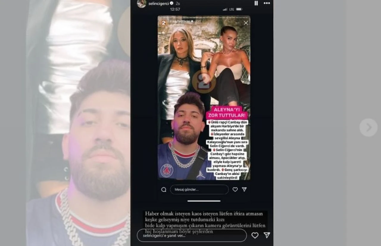 Selin Ciğerci, rapçi Canbay'ı göz hapsine aldı, Aleyna Kalaycıoğlu küplere bindi! İddialara ilk açıklama geldi - 1. Resim