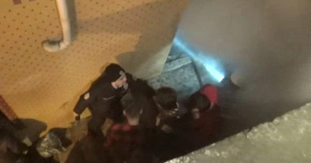 İmece usulü yangına müdahale ettiler