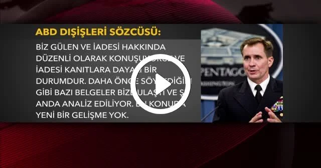 ABD dışişleri Gülen açıklaması