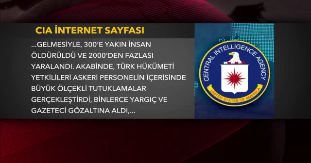 Darbe girişimi CIA sayfasında 