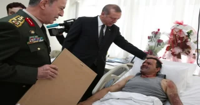 Kahraman binbaşı görevinin başında