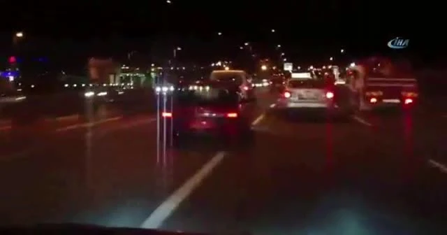 Trafikte makas atan maganda ortalığı birbirine kattı