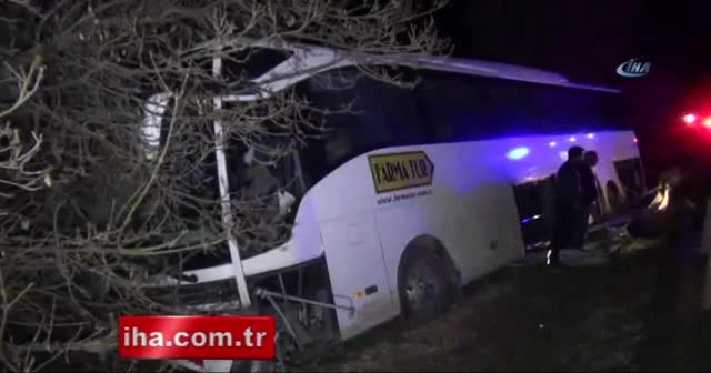 Konya’da tur otobüsü kaza yaptı: 15 yaralı