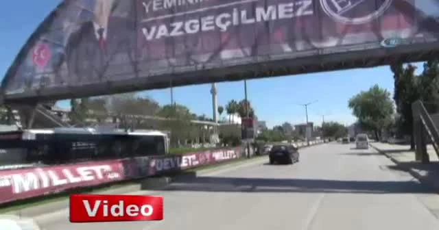 MHP'den 2 kilometrelik 'evet' pankartı
