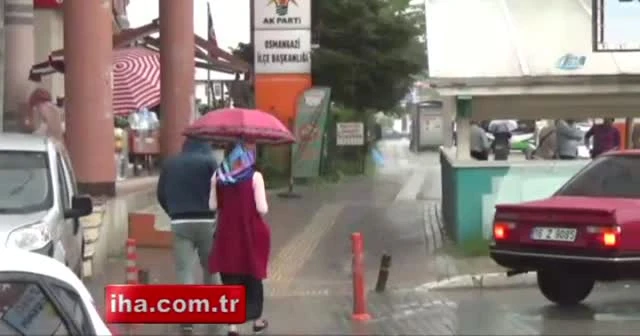 Bursa’da şiddetli yağmur ve dolu şoku