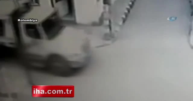 Temizlik işçisinin feci ölümü kamerada