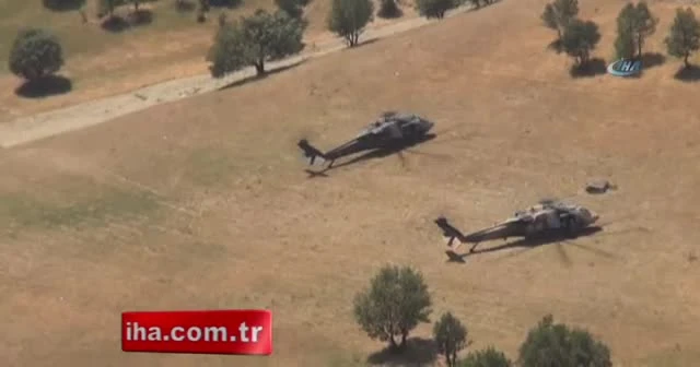 Bakanlar ve Orgeneral Akar helikopterin düştüğü alanda