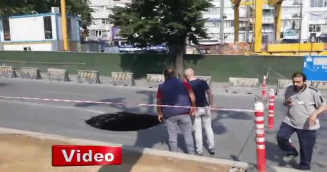 Beşiktaş'ta yol çöktü