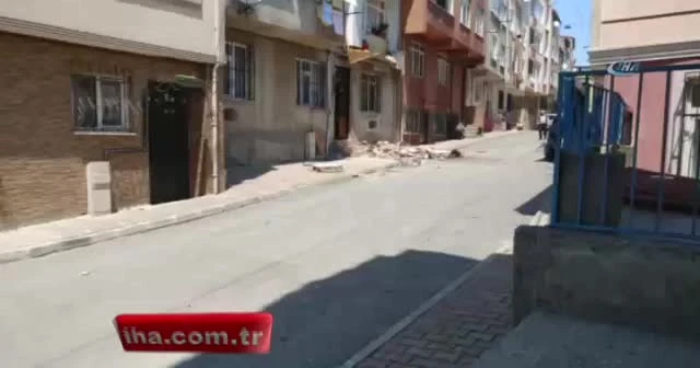 Çamaşır asarken balkon çöktü