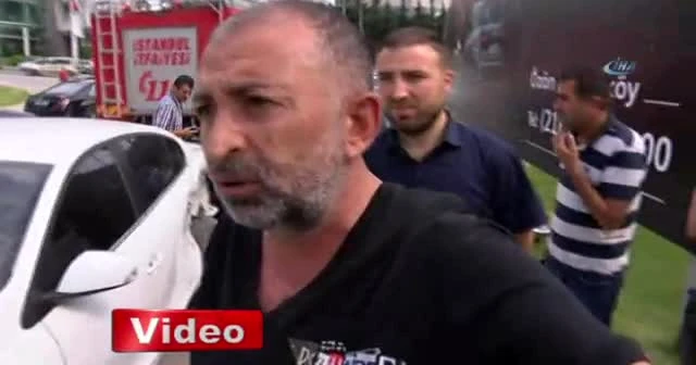 Freni boşalan beton mikseri dereye uçtu