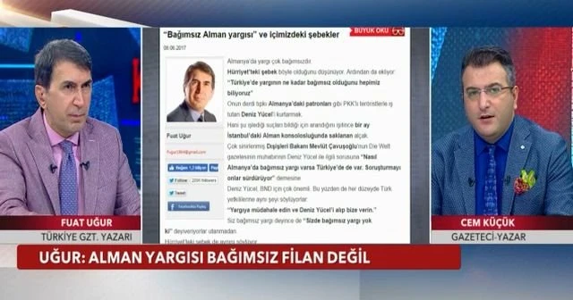 Fuat Uğur: Hürriyet yazarı Deniz Yücel'in hamisi kesilmiş!