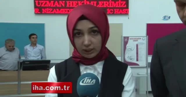 Kadın doktora makasla saldırı kamerada