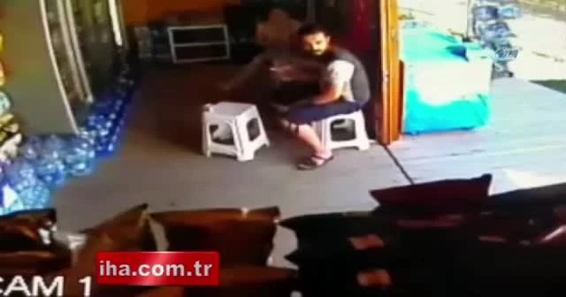 Markette yaşanan deprem paniği kamerada