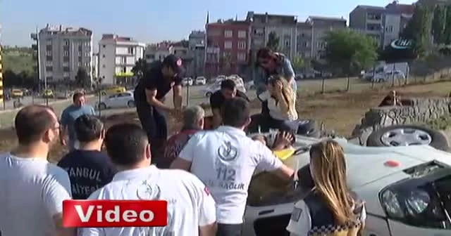 TEM'deki feci kaza kamerada