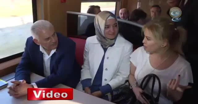 Başbakan Yıldırım yüksek hızlı trenle seyahat etti