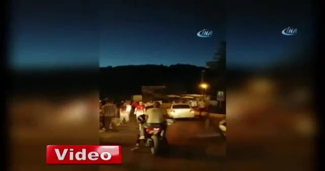 Beykoz’da araç takla attı, vatandaşlar yolu trafiğe kapattı