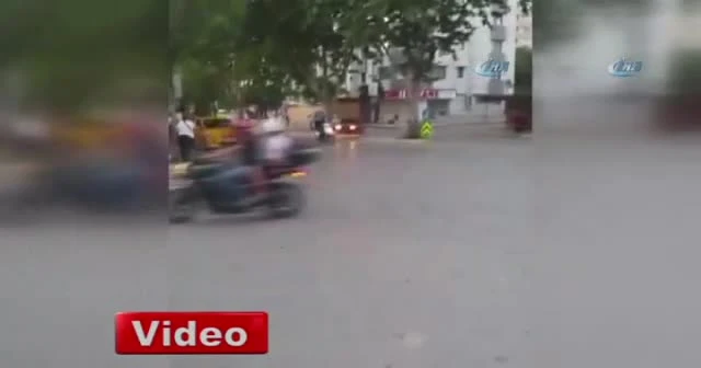 Hastane önünde ‘drift’ yapan trafik magandası kamerada