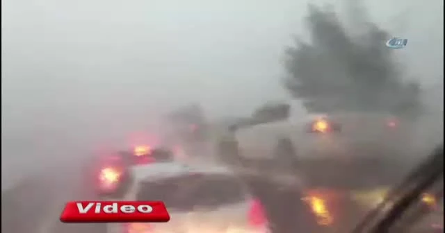 İstanbul'da fırtına böyle geldi