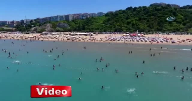 İstanbul sahillerinde cankurtaran drone iş başında