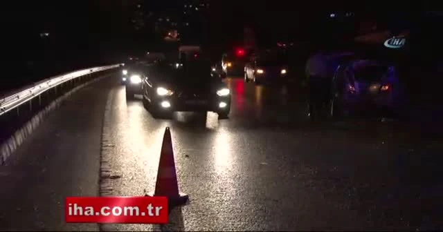 Kaza yapan sürücü dakikalarca plakasını aradı