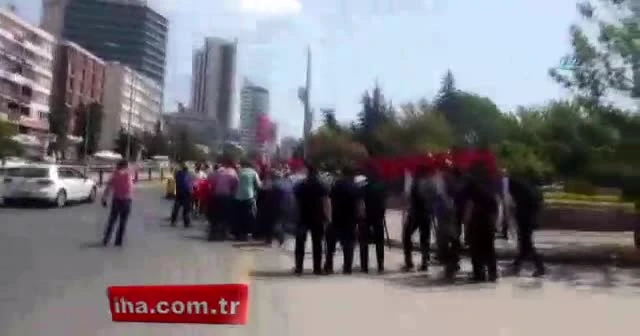 TBMM önünde eylem yapan gruba müdahale: 16 gözaltı