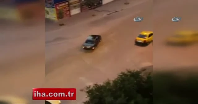 Trafik magandasından tehlikeli drift