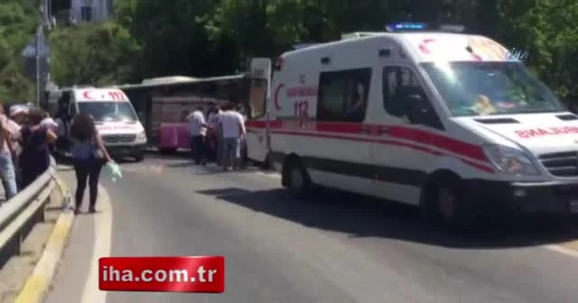 Üsküdar'da otobüs 10 araca çarptı: 11 yaralı