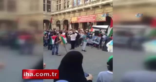 Viyana'da Kudüs'e destek gösterisi