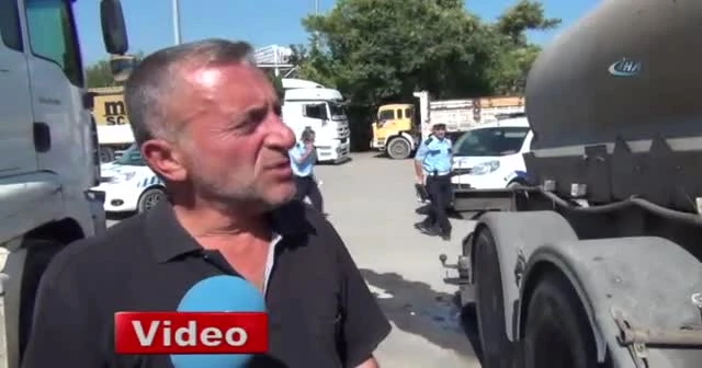 Asit tankerindeki sızıntı polisi alarma geçirdi