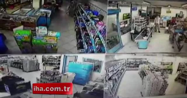 Beyoğlu’nda güpegündüz silahlı market soygunu kamerada