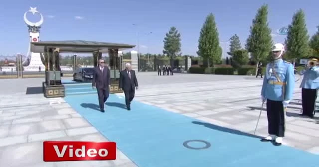 Erdoğan, Abbas’ı resmi törenle karşıladı