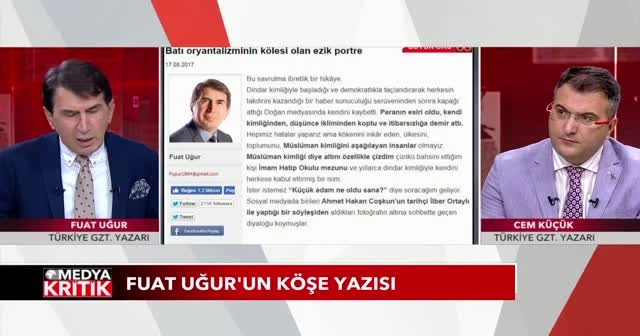 Fuat Uğur: Ahmet Hakan, başka bir kimliğe büründü!